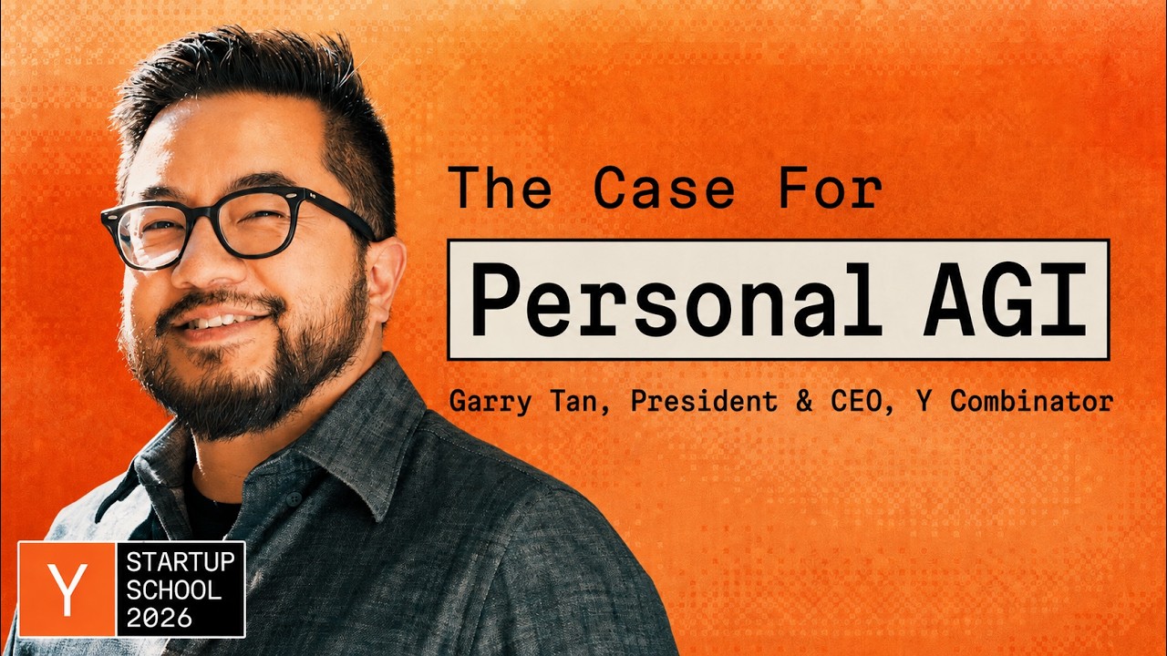 Official YouTube thumbnail for Garry Tan: Own Your Intelligence, YC Startup School 2026