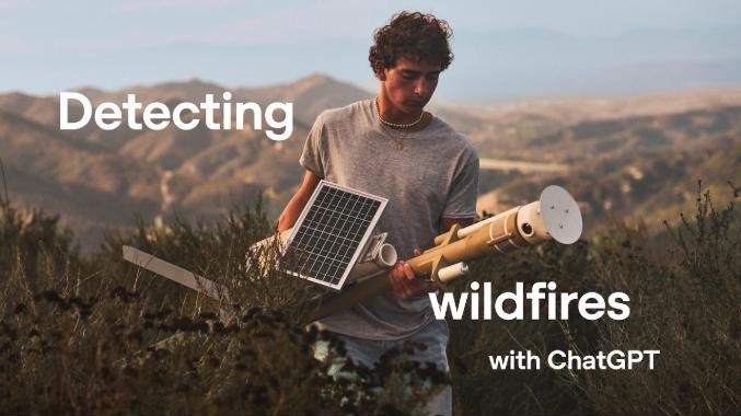 Ryan Honary carrying a SensoRy AI wildfire sensor in the hills